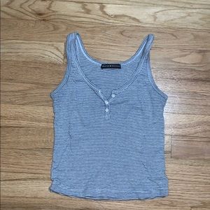 brandy melville, blue and white stripped tank top